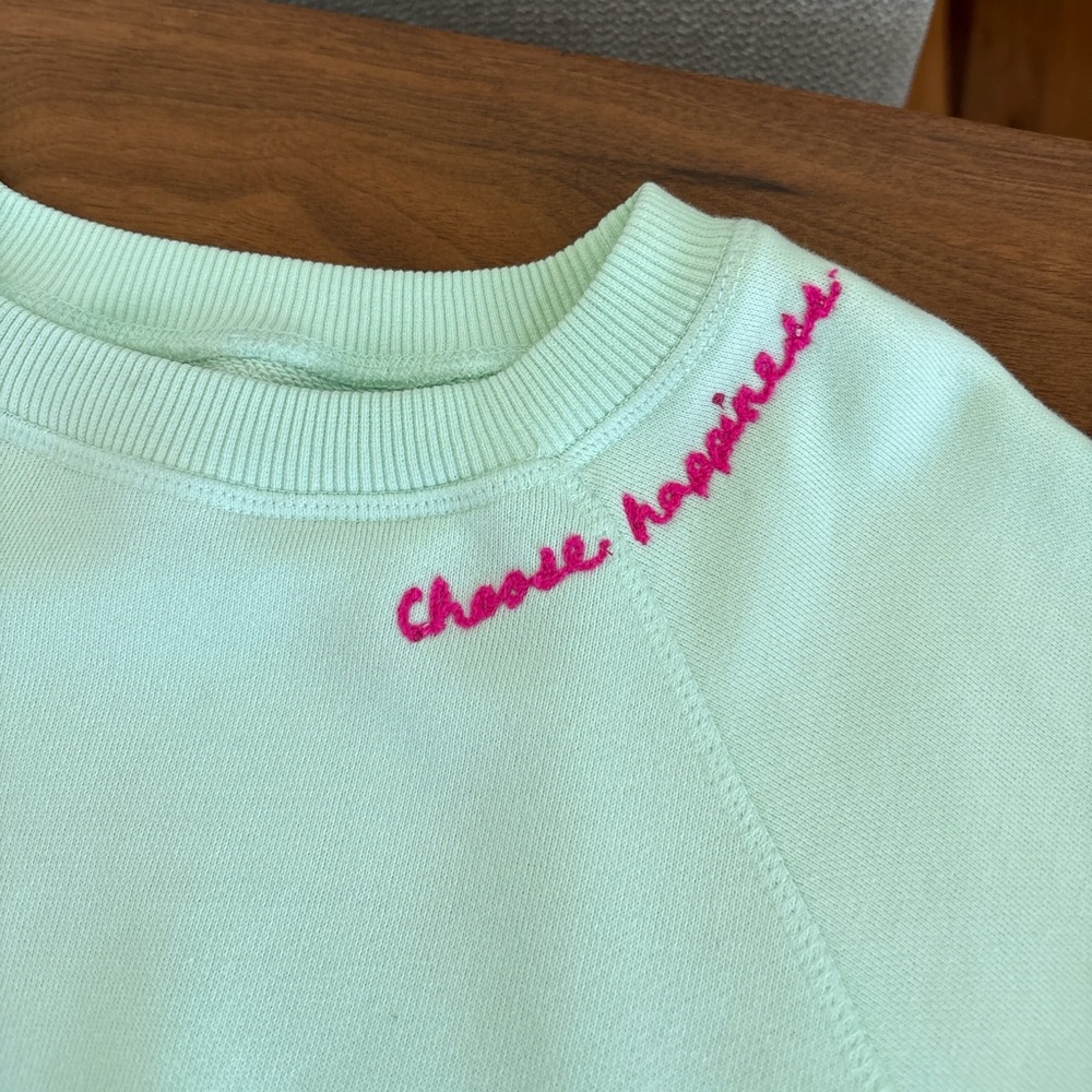 Spiritual Gangster Hailey Embroidered Sweatshirt Choose Happiness Size Small - Picture 5 of 9